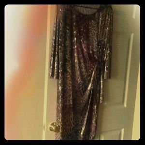 Sparkling indigo print dress